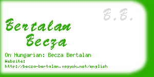 bertalan becza business card